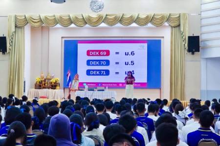 กิจกรรมแนะแนวการศึกษาต่อและการเตรียมความพร้อมในการสอบเข้ามหาวิทยาลัยระบบ TCAS ให้กับนักเรียนระดับชั้นมัธยมศึกษาปีที่ 5